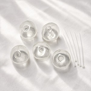 말랑스테이 부들 쫀득 6cm TPR 고무공 DIY 셋트, 10개, 투명