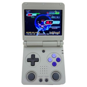 그린플래그 RG34XX SP 한방팩 내장 폴더 휴대용 미니 게임보이 게임기, 64G (한글 게임팩 내장), 그레이, 레트로 미니 게임기