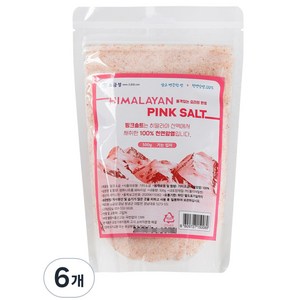 소금성 히말랴야 핑크소금 가는입자, 500g, 6개