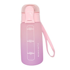 캔디보틀 트라이탄 어린이 물통 이중잠금 원터치 스트럽 물병 550ml, 1개, 캔디핑크