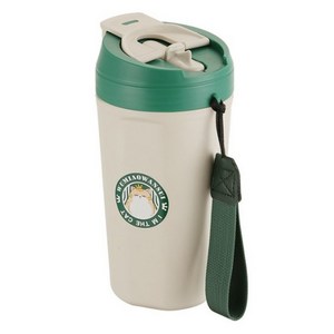 MEMEU 프리미엄 스테인레스 보온 텀블러 620ml 진공 단열 커피 컵 완전 밀폐 휴대용 스트랩 넓은 입구 세척 편함 누수방지 사무실 차량용, 1개, 녹색