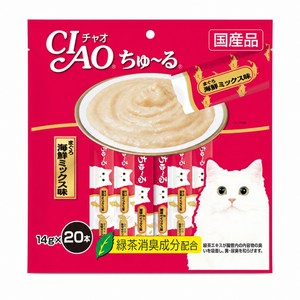 챠오츄르 고양이 짜먹는 간식, 혼합맛(참치/해산물), 14g, 20개