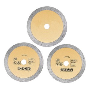 다이아몬드 석재 절단디스크 3개입 3인치 75mm 대리석 화강암 콘크리트 절단 소형 앵글그라인더용, 1세트