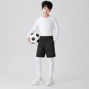 [Y Object] 1+1 아동 스포츠 기능성 스판 반바지 스판 헬스 축구 주니어 유소년 키즈 반바지