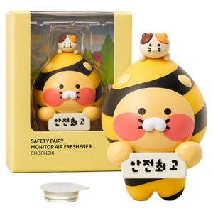 카카오프렌즈 안전요정 차량용 모니터 방향제 네비게이션 디퓨져, 1개, 파우더리그린플로랄(춘식)