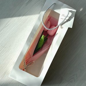 원두걸스 LED 꽃다발 졸업꽃선물 편지 기념일 생일, 핑크, 1개