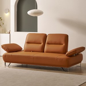 우아미가구 카리안 3인용 가죽 스윙 소파, NEW카멜