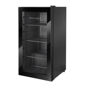 포쿨 미니 쇼케이스 냉장고 KVC-90 90L, 올블랙