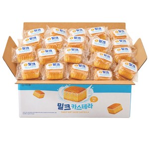 [이선별] 촉촉한 한입 밀크카스테라 우유케이크 대용량 개별포장, 1박스, 1kg
