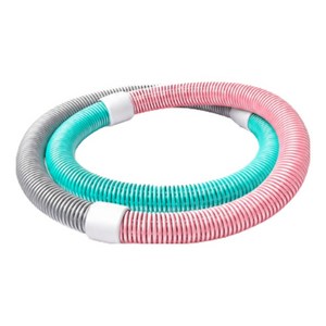 루노벨 스프링 훌라후프 뱃살 복부 다이어트, 1개, 핑크+민트+그레이, 1.4kg