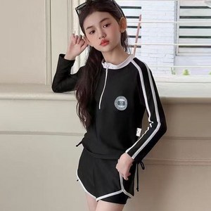 아동복 스윔 허리셔링 수영복 래쉬가드 세트