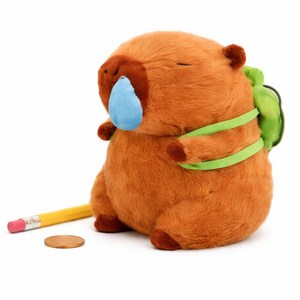 BOLEBIO 볼레비오 콧물 카피바라 인형 거북이 가방 귀여운 애착 인형 어린이날선물 생일선물, 25cm, 1개