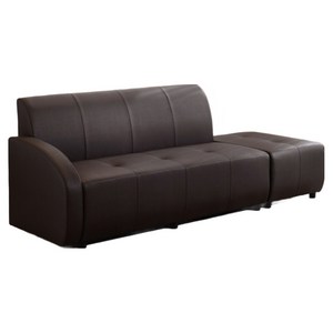 [SOFA STORY] 세이브 3인용 인조 소파 + 스툴, 초코브라운, 세이브A, (착석시) 우형