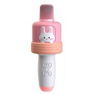 SUUNI 어린이 장난감 마이크 스피커 일체형 마이크 무선 가정용 마이크 큐티 토이, 1개, 핑크색