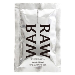 [100% 유기농 착즙 당근즙] 로우로우 유기농 당근주스, 20개, 100ml