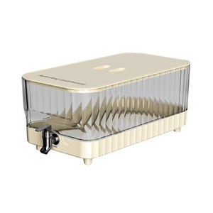 ANYOU 음료수디스펜서 주스분배기 수전 수통, 1개, 5.3L, 화이트