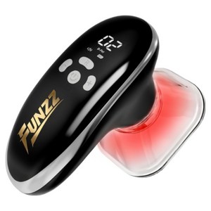 FUNZZ 듀얼샷건 3in1 진공흡입 EMS 레드 뷰티 바디마사지기 10단계 붓기&라인 홈케어, 블랙, GP331