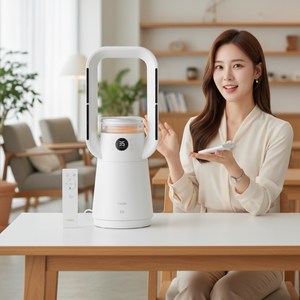 서로앤홈 한경희 4in1 에어핏스테이션 사계절 공기청정 가습온풍기 BLDC모터 그래핀 PTC히터, 화이트 1개