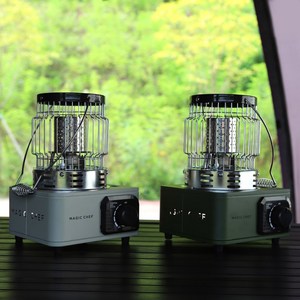 매직쉐프 휴대용 캠핑 가스난로 (가방 상부망 포함), 웜그레이(베이지)