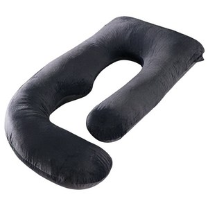 고급 코튼 인체공학 배게 임산부/측면수면 필수템 바디필로우, 블랙
