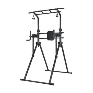 접이식 철봉 딥스바 10단계 조절가능 190-230cm높이 홈트 턱걸이바, Black