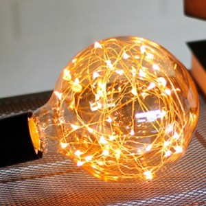 엘포스 LED 에디슨전구 은하수 볼전구 G125 2W 세트, 3개