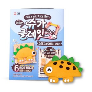[슈가클레잇] 굽지않고 먹는 쿠키만들기 슈가클레이 크리에이터스랩, 스테고사우르스, 1개, 혼합색상