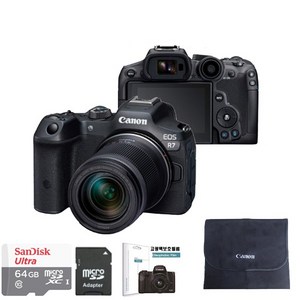 CANON EOS R7 18-150mm F3.5-6.3 IS STM KIT+SD64GB+LCD필름+블랙포켓융파우치 패키지, 5137C012[AB]