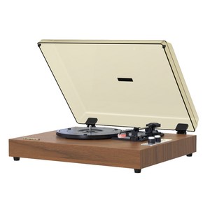 왓플러스 WhatPlus from1900 블루투스 LP 레트로 축음기, 호두색, 1900