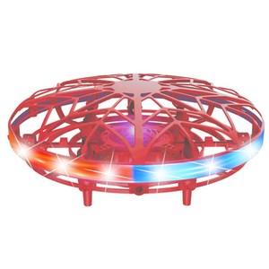 UFO 공중부양 스마트 빛나는 미니드론 완구 장난감[KC정품인증], 레드, 1개