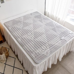 올크리니 온가족안심 워셔블 전기요 탄소카본매트 라이트그레이 대삼각 140*180cm, 대삼각/더블(140cmX180cm)