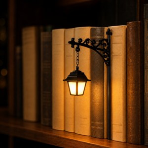 LED 미니 책꽂이 철제 무드등 북엔드 랜턴 조명 책장 조명 유령 호박 할로윈 인테리어 조명, 블랙 SJD001