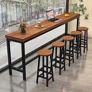 우브로 우드 홈바 테이블 바테이블 아일랜드 높은 미니 식탁 의자포함 1200 1800 2000