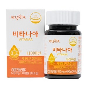 비타나아 고함량 미국산 비타민B 500mg 나이아신아미드 니코틴산아미드, 1개, 60정