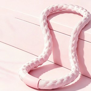 믹스알리 쿨링 스프링 훌라후프 허리라인 슬림업 뱃살 관리 다이어트 홈트레이닝 운동기구, C 분홍색, 1개, 1kg
