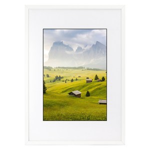 olivet 내추럴 우드 인테리어 액자 벽걸이 탁상용 겸용 무타공 사진틀 A4, 1개, 순백색