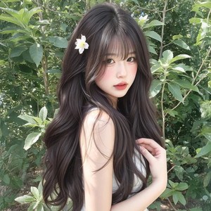 뷰티레벤 자연스러운 여성 웨이브 긴머리 통가발, 1개, 블랙브라운