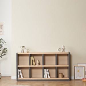 [유앤미가구] 2단 낮은 책장 교구장 일반형 1600 1200 800 서재방 아이방 홈오피스 책장, 메이플그레이1600