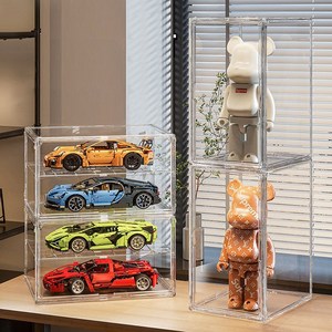 투명 피규어 장식장 진열장 특대형 레고 가방 보관함 아크릴 케이스, 2개