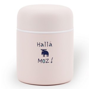MOZ 스웨덴 316 스텐 미니 푸드자 보온 도시락 이유식 죽통 어린이 보온도시락, 1개, 300ml, 베이비핑크