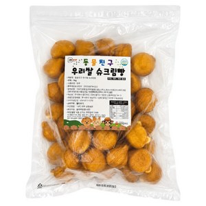 365베이킹 100% 국산 우리쌀 동물모양 동물친구 슈크림빵(냉동) 1kg, 1개