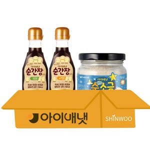 [아이배냇] 베베 이유식 순간장 국물용 190ml + 순간장 비빔용 190ml + 순소금 130g 세트, 국물용 1개+비빔용 1개 + 순소금 1개, 1세트