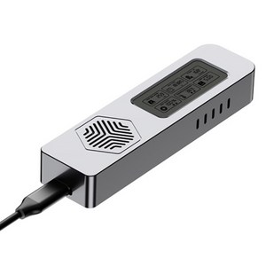 10Gbps 초고속 M.2 SSD 케이스 LCD 실시간 상태표시 냉각팬 탑재 NVMe SATA 듀얼 프로토콜 외장하드 인클로저, EC-S2, 10GB