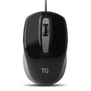 TG-M500U 무소음 인체공학 유선마우스 최적의 무소음 클릭감 블랙