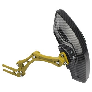금 오토바이 머드 가드 모조 탄소 섬유 조정 가능한 휠 펜더 Yamaha Honda Suzuki 스쿠터 Enduro Universal 액세서리, 1세트