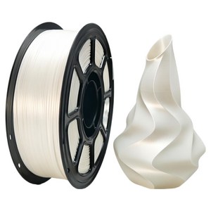 실크 광택 PLA+ 필라멘트 1.75mm 1kg 고인성 FDM 3D프린터 소재, 화이트/White, PLA+ silk