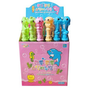 해피아이 뿌뿌뿌뿌 스틱 비누방울 4종 x 6p 세트, 혼합색상, 1세트