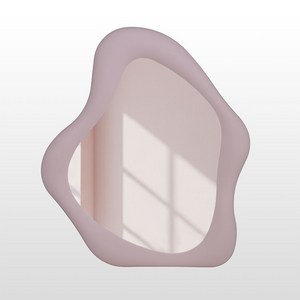 브라운룸 탁상 화장대 거울 벽걸이 인테리어, 핑크