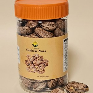 알이 큰 고소한 구운 껍질 캐슈넛(26년 3월 생산), 4개, 190g