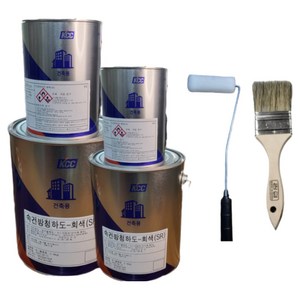 KCC 페인트 철재 속건 방청하도 프라이머 녹방지 사비 (SR)(미니로라.PP붓), 1L, 적갈색도구, 1개